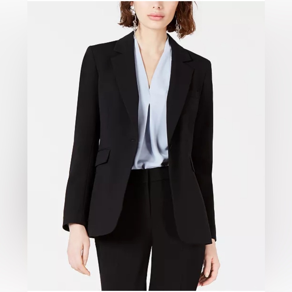 Bar III Black Single-Button Notch-Collar Women’s Blazer